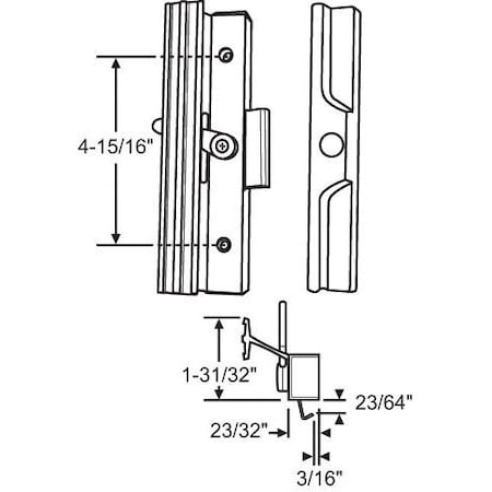 Strybuc Patio Door Handle 13-271WH
